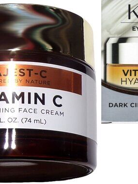 KIYO Eye Creams & Majest-C Face Cream Vitamin C & Hyaluronic (Set of 2)